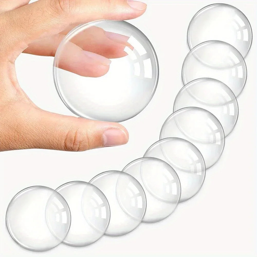 Clear Silicone Door Knob Wall Protector Pads — Self-Adhesive Bumper Stickers to Prevent Wall Damage (6 Pack)