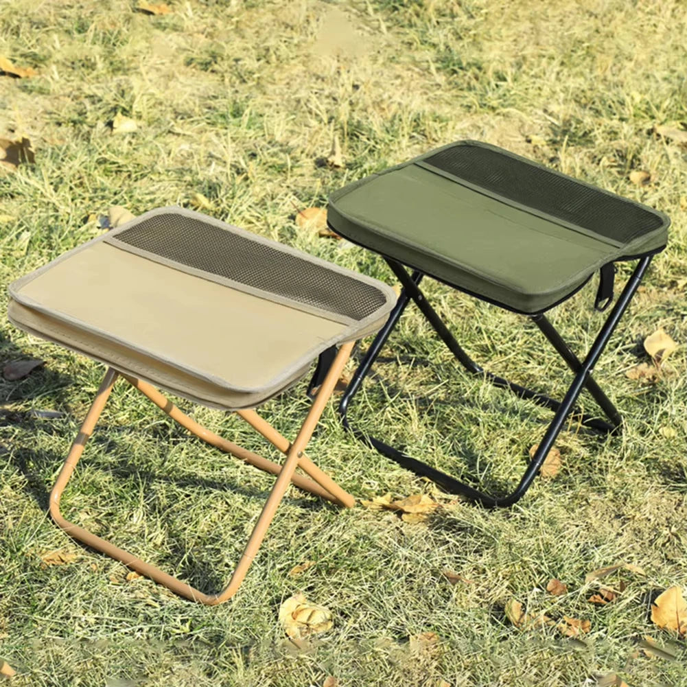 Folding Camping Stool with Shoulder Bag — Portable for Hiking, Fishing & Outdoor Use